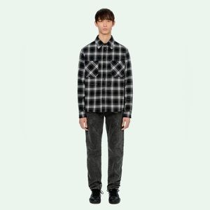 SOLD!!! Off-White Virgil Abloh Spliced Check Flannel Shirt